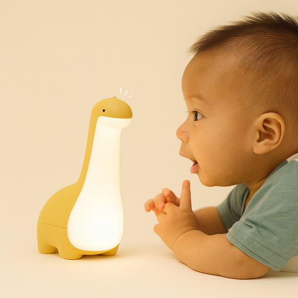 Cute Dinosaur Kids Night Light – Soft Silicone Bedside Lamp